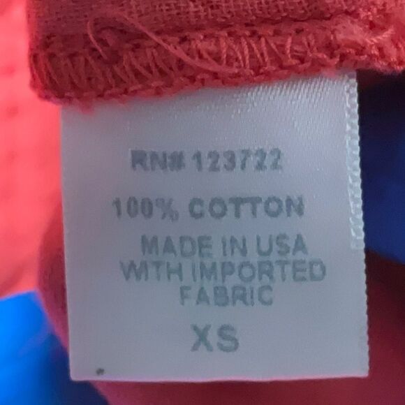 XIRENA LARK SHIRT RED ROSE 100% Cotton Gauze Muslin Button Front Size XS - Picture 5 of 6